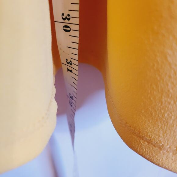 Purple Snow yellow wrap button detail sleeveless vneck smocked back dress Sz Sm - Picture 8 of 8